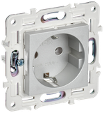 SKANDY Розетка с заземлением без защитных шторок 16А SK-R05S серебряный IEK
