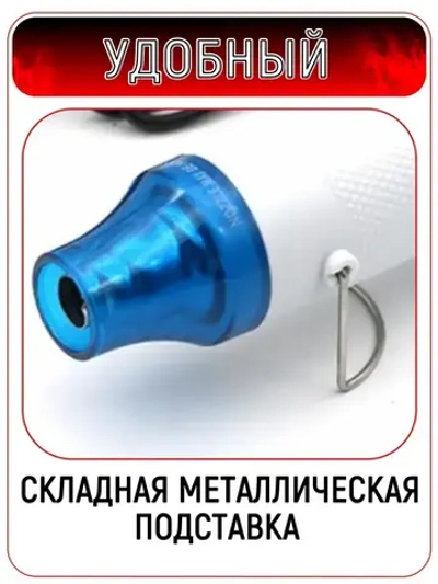 Паяльный мини-фен. Мини строительный фен для пайки, термоусадки 220v, цвет белый