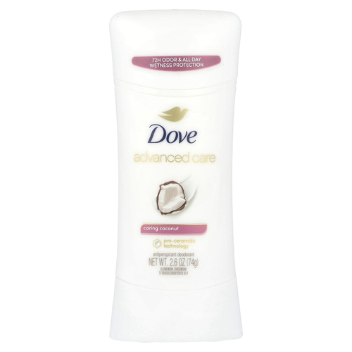 Dove, Дезодорант-антиперспирант Advanced Care, аромат «Кокос», 74 г