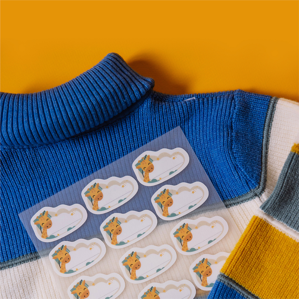 Термонаклейки детские Жираф (бежевый), 18 шт