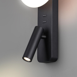 7048/5WL HIGHTECH ODL25 473 металл/акрил черный Настенный светильник IP20 LED 1*5W + 1*3W 2700K CRI>90 ALBERGO