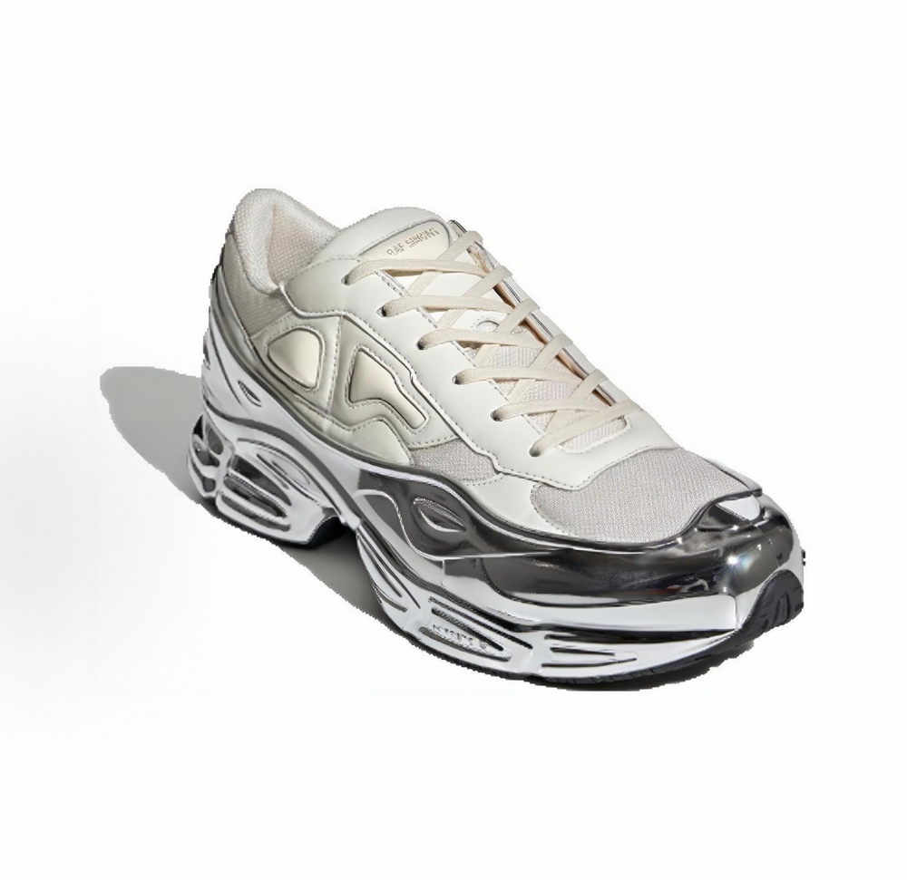 Adidas Raf Simons Cream White Silver Metallic