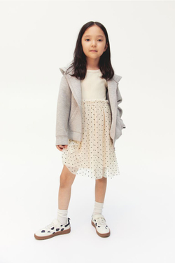 H&M Платье с короткими рукавами, кремовый