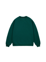 Свитшот оверсайз, с начесом (темно-зеленый)