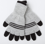 Перчатки детские двойные, чёрный/серый, р. 14/ 4529140 СНЕЖАНЬ, 1 шт.