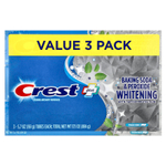 Crest, Plus, отбеливающая зубная паста с фторидом, пищевой содой и перекисью, свежая мята, 3 шт. по 161 г (5,7 унции) в упаковке
