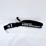 BMW MOTORSPORT (чёрный) Люкс / Брелок, шнурок для ключей на шею BMW MOTORSPORT (БМВ Моторспорт), ланъярд, крафт, чёрный (1 шт)