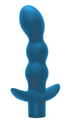 Бирюзовый анальный вибромассажёр Naughty - 14,5 см.