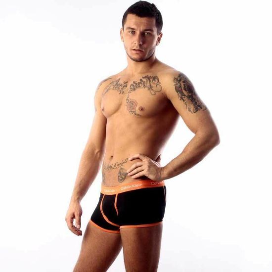 Мужские трусы боксеры Calvin Klein 365 Black Orange