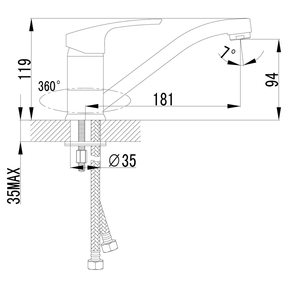 Смеситель Lemark Plus Shape LM1704C для кухни