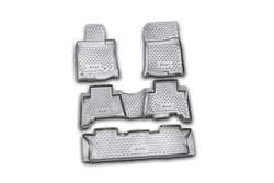 Коврики Standard, в салон TOYOTA Land Cruiser Prado 12/2009-2013, 5 шт., 7 мест (полиуретан, чёрные) Element.NLC.48.27.210