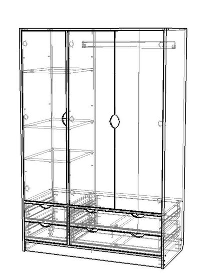 Шкаф ГРАНД-ЛАВОРО-6 правый