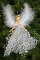 Украшение на елку Принцесса 20 см. Серебро (21813)