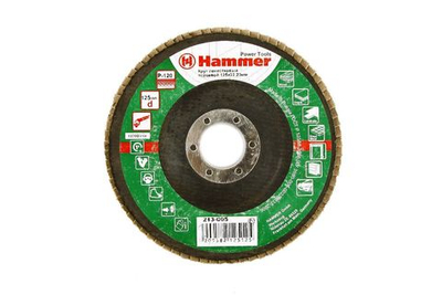 Круг лепестковый торцевой КЛТ Hammer Flex 213-005 125 Х 22 Р 120 тип 1