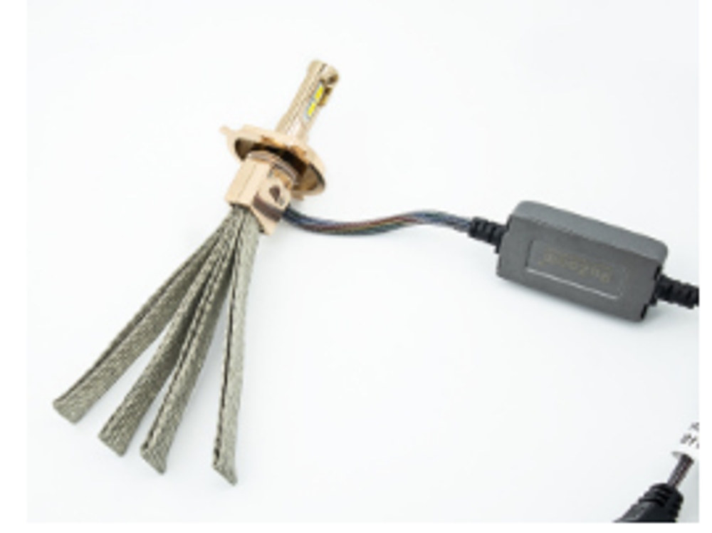 Автолампа LED Н 4 к-т (КОСИЧКА) 12v Т12 25W 6500K 1200Lm RuZoom (T12-H4)