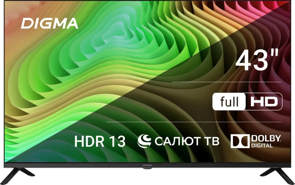 Телевизор 40" Digma DM-LED43SBB36, FULL HD, черный