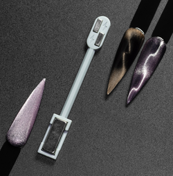 Магнит для гель-лака Кошачий глаз двойной прямоугольник и молния2