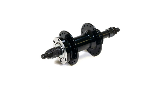 Втулка задняя WZ алюминий диск 6 болтов трещотка гайки, 36H ось 3/8''х135x175мм, черная