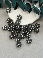 Стеклянные матовые бусины лэмпворк 14*9 мм "Данайда", 2 штуки