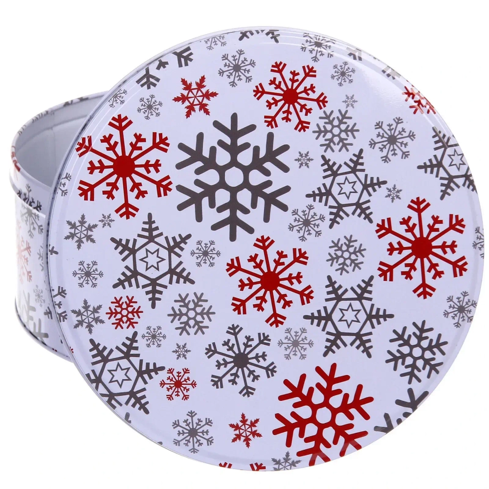 Банка жестяная «Снежинка» 2700мл 19,8*9см