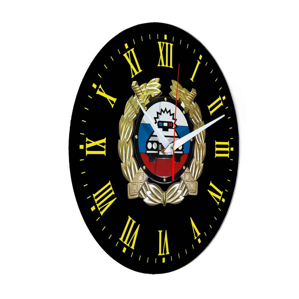 Настенные часы "Эмблема ГИБДД 37" Декор для дома, подарок