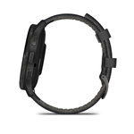 Умные часы Garmin Venu 3 45 мм Безель из сланцевой нержавеющей стали, черный корпус и черный кожаный ремешок