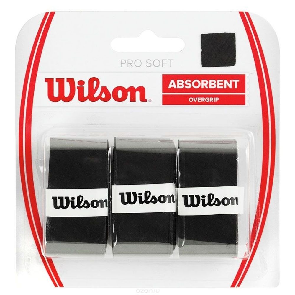 Аксессуары для тенниса Намотка овергрип WILSON PRO SOFT OVERGRIP  .