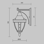 Уличный настенный светильник Outdoor O027WL-01B