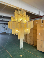 Pendant design lamp Stream by Terzani Long (Gold)
