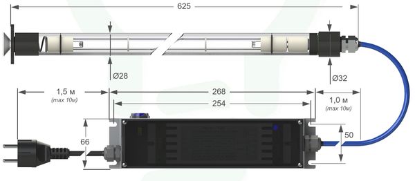 ПОГРУЖНОЙ УФ МОДУЛЬ ECO-PRO 2S-5