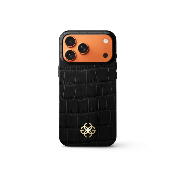 Чехол для iPhone 17 - Натуральная кожа с тиснением под крокодила