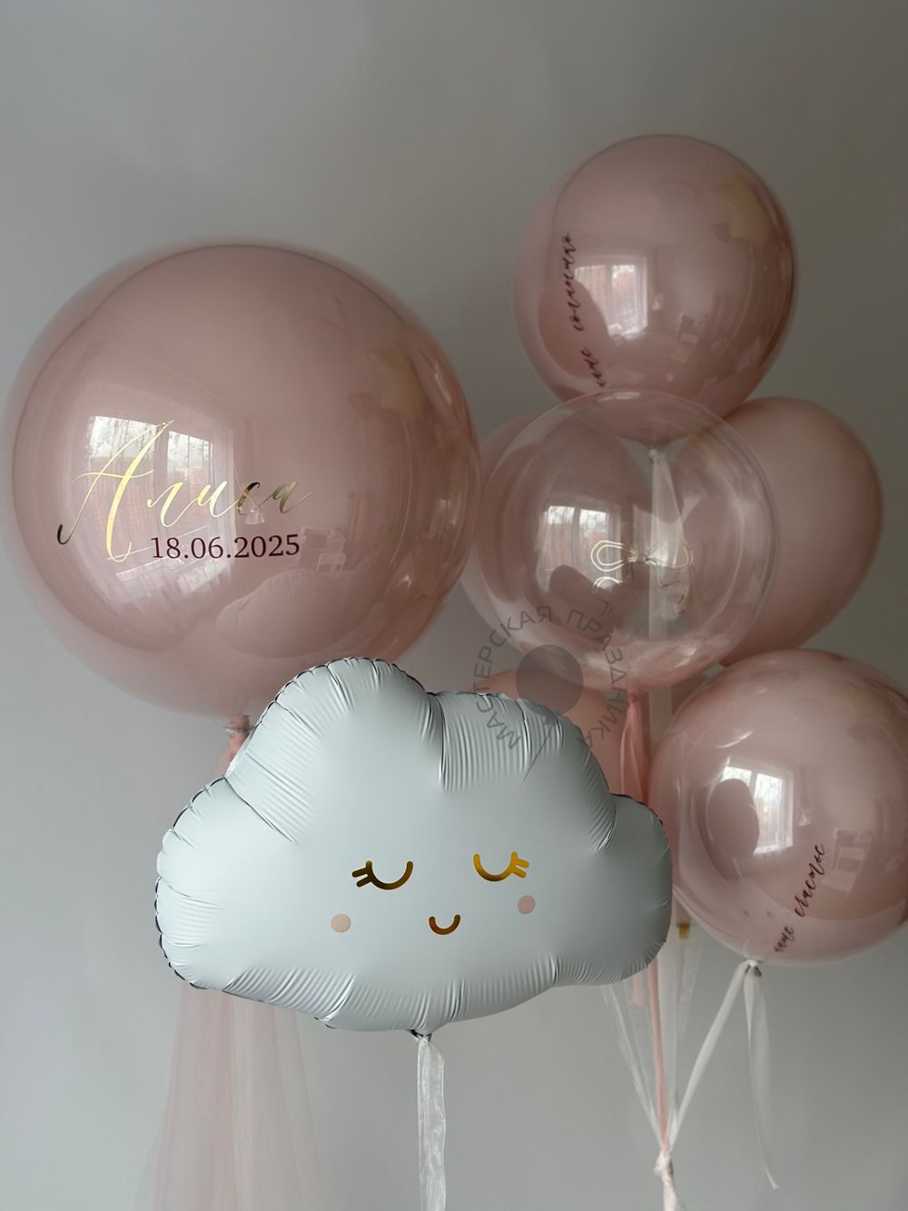 Воздушные шары на выписку для девочки №8724  Изображение2