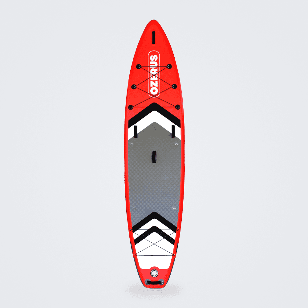 Sup board ozerus сап борд двухслойный. доска надувная 11.6' (цвет: красный/серый)