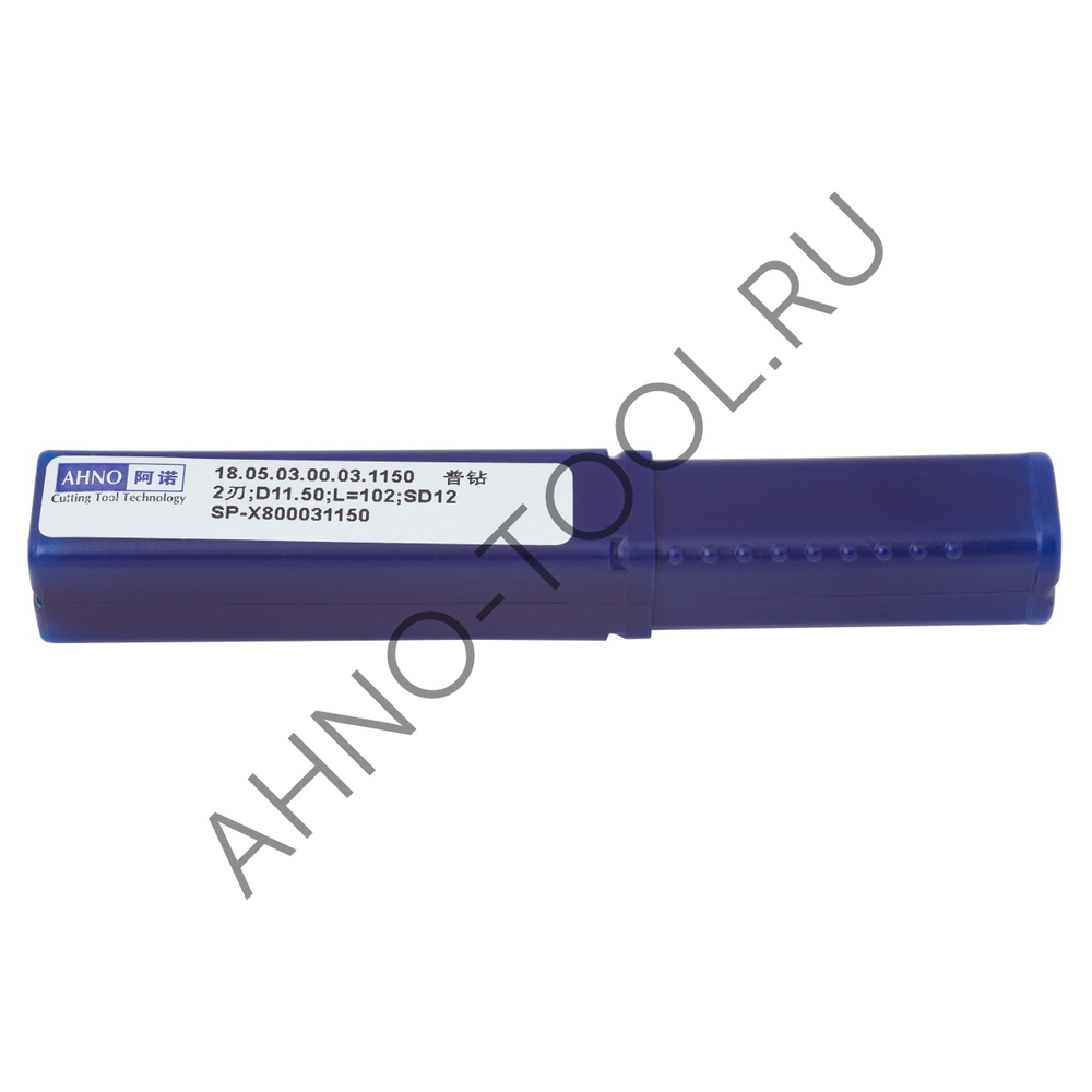 Сверло 11.5мм  твердосплавное 3D без подвода СОЖ. SP-X800031150 VHM AHNO по стали, чугуну, нерж. и ж