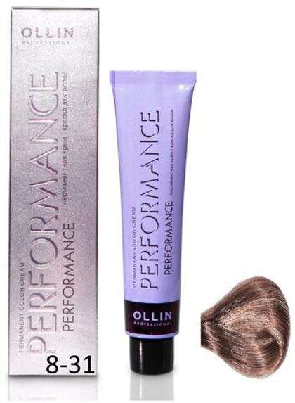 OLLIN PERFORMANCE 8/31 светло-русый золотисто-пепельный 60мл Перманентная крем-краска для волос