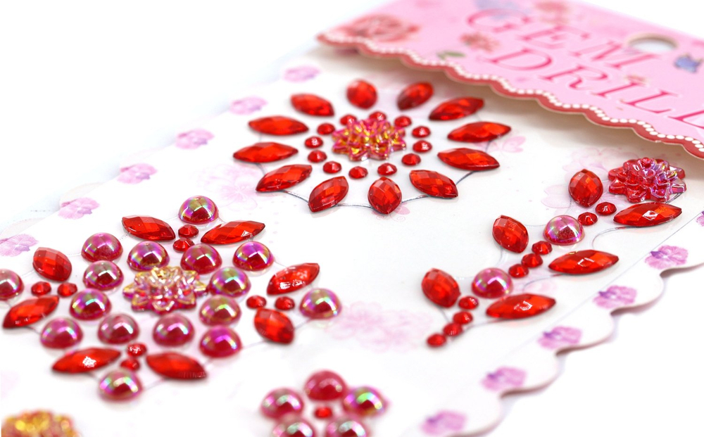 Наклейки-стразы Alingar, акриловые, "Перламутровые капли", пакет с европодвесом