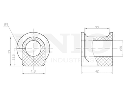 Втулка переднего стабилизатора UNIO RMP-10204