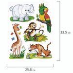 Украшение для окон и стекла ЗОЛОТАЯ СКАЗКА "Забавные зверюшки 4", 25,8х33,5 см, ПВХ, 591238