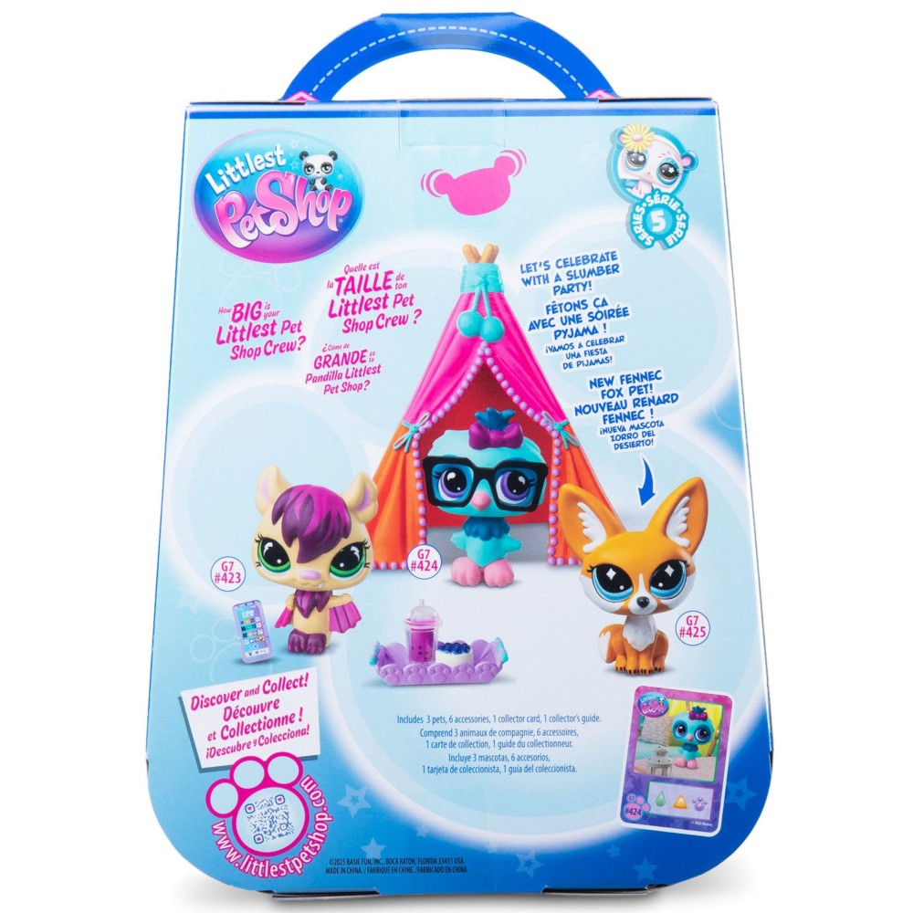 Littlest Pet Shop - Вечеринка в пижамах Набор с тремя животными 3-ПАК + аксессуары LPS01037
