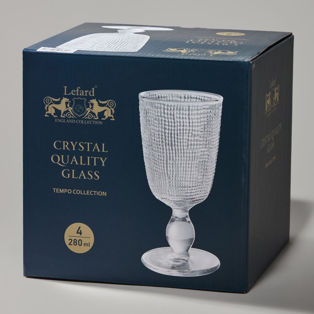 НАБОР БОКАЛОВ "TEMPO" 4 ШТ./280 МЛ