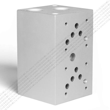 PD10-10A2-AL - двухместная плита для гидравлических распределителей и клапанов NG10