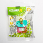 1476709 Соска-пустышка латексная классическая «Вишенка» с кольцом, от 0 мес., цвета МИКС