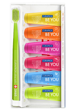 Набор отбеливающих зубных паст Curaprox Be You 6 вкусов + зубная щетка Curaprox 5460 Ultra Soft