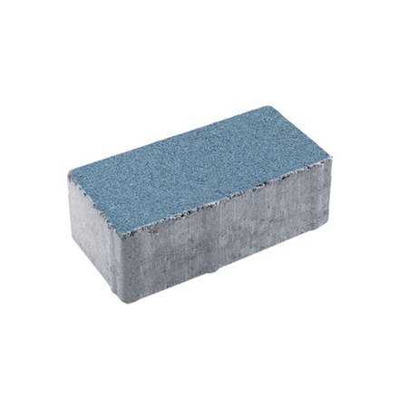 Тротуарная плитка ПРЯМОУГОЛЬНИК 200x100 мм - Стандарт Синий