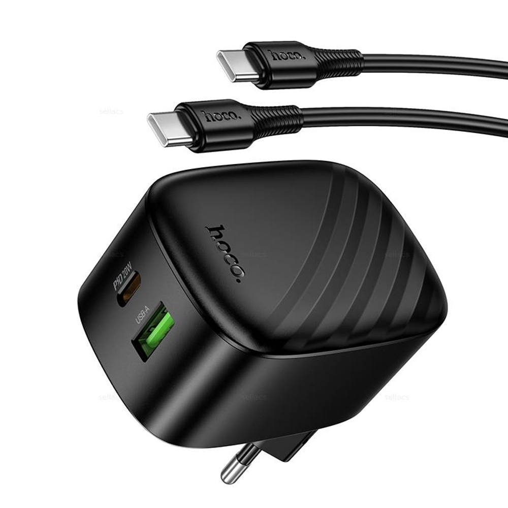Складное зарядное устройство на Type-C Hoco CS101A PD20W+QC3.0 (black)