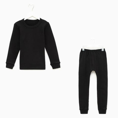 Термобелье д/мальчика (джемпер, брюки) А.83-1 РЛ, р.110 черный 7360456 (Юниор Текстиль)