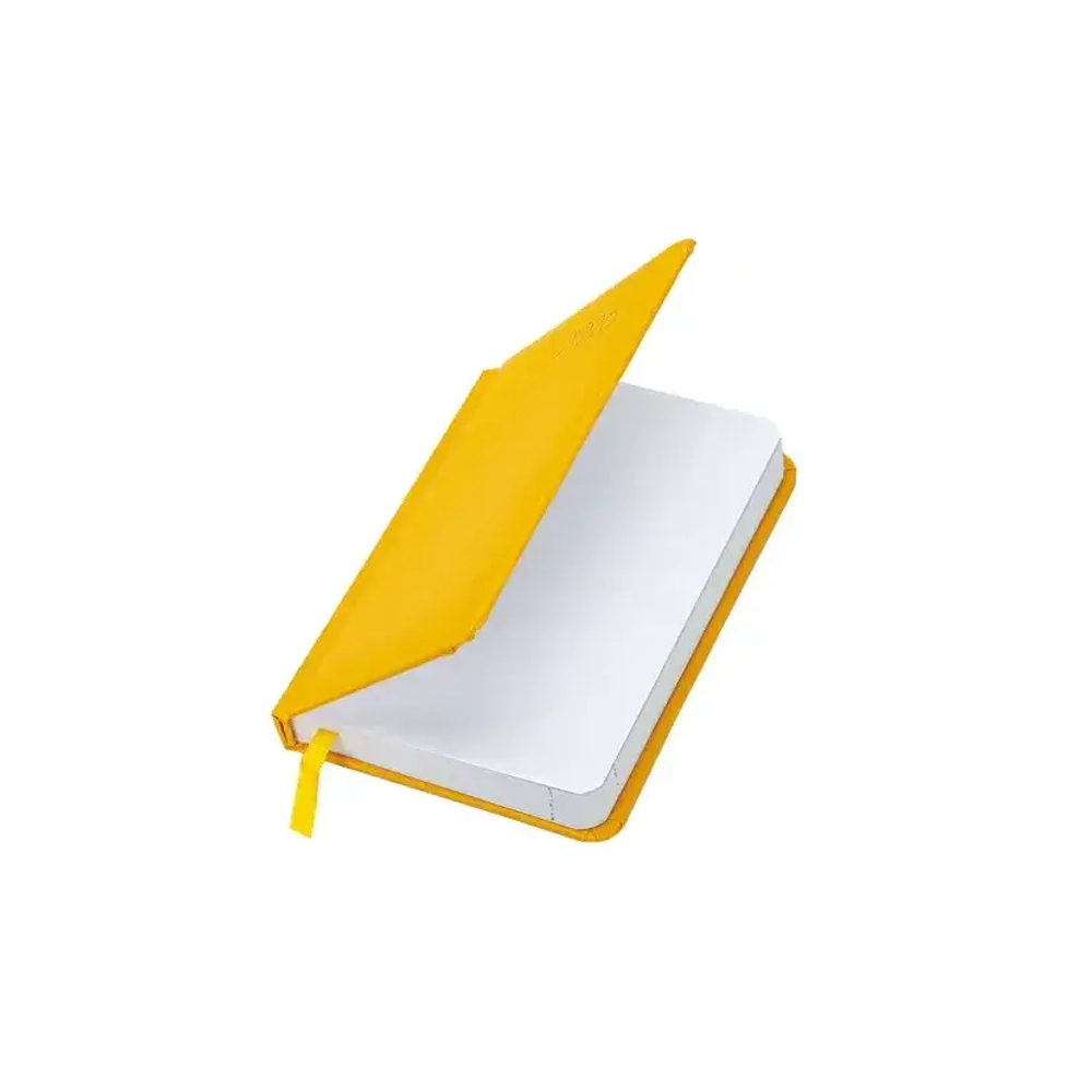 Ежедневник датированный 2026, МАЛЫЙ ФОРМАТ 100х150 мм, А6, BRAUBERG "Select", балакрон, желтый, 117261