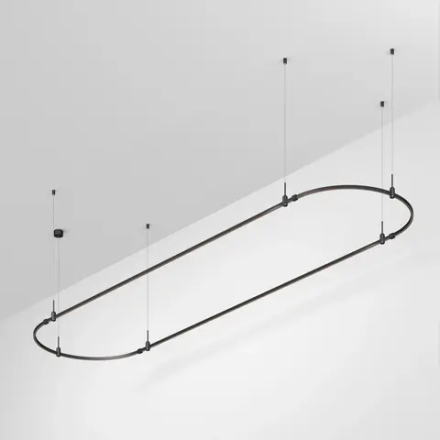 Основание ART-APRIORI-OVAL-HANG-4000x1000 (BK) (Arlight, IP20 Металл, 3 года) 048510
