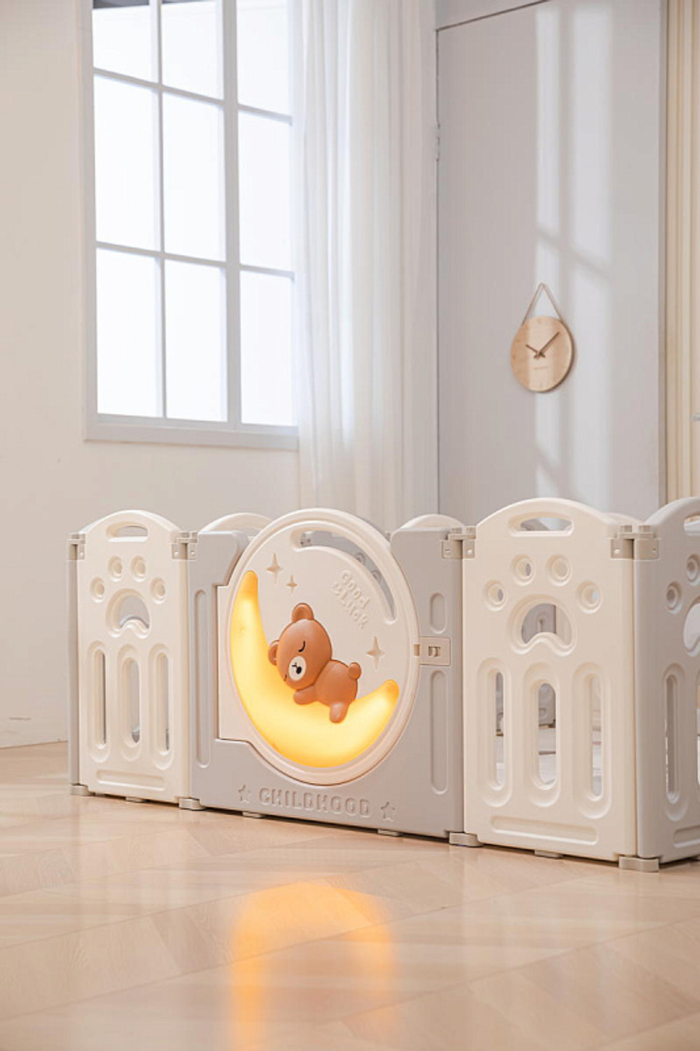 Манеж UNIX Kids DeLuxe Grey, 150x180 cм с игровыми аксессуарами