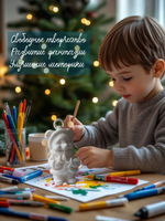 Ёлочная игрушка под покраску из пластика не раскрашенная белая